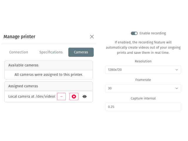 Feature demo: record your prints